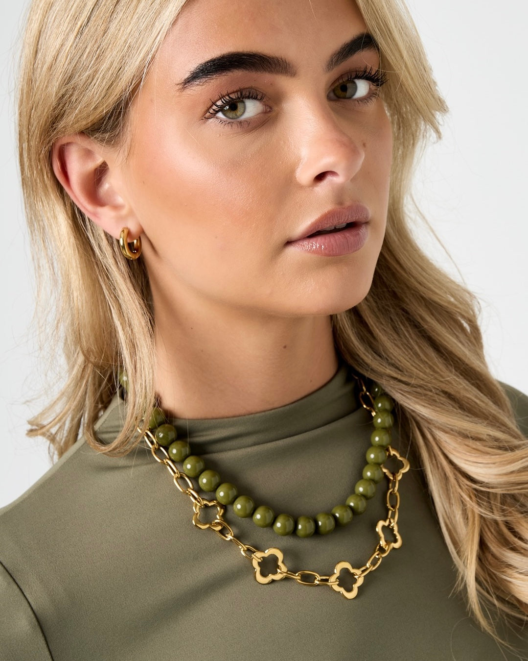 Massive klee Kette - Gold