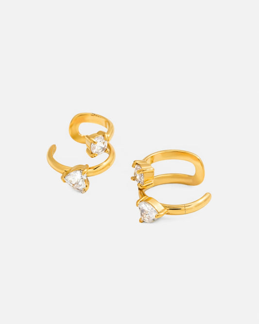 Earcuff mit kleinen Herz Gold
