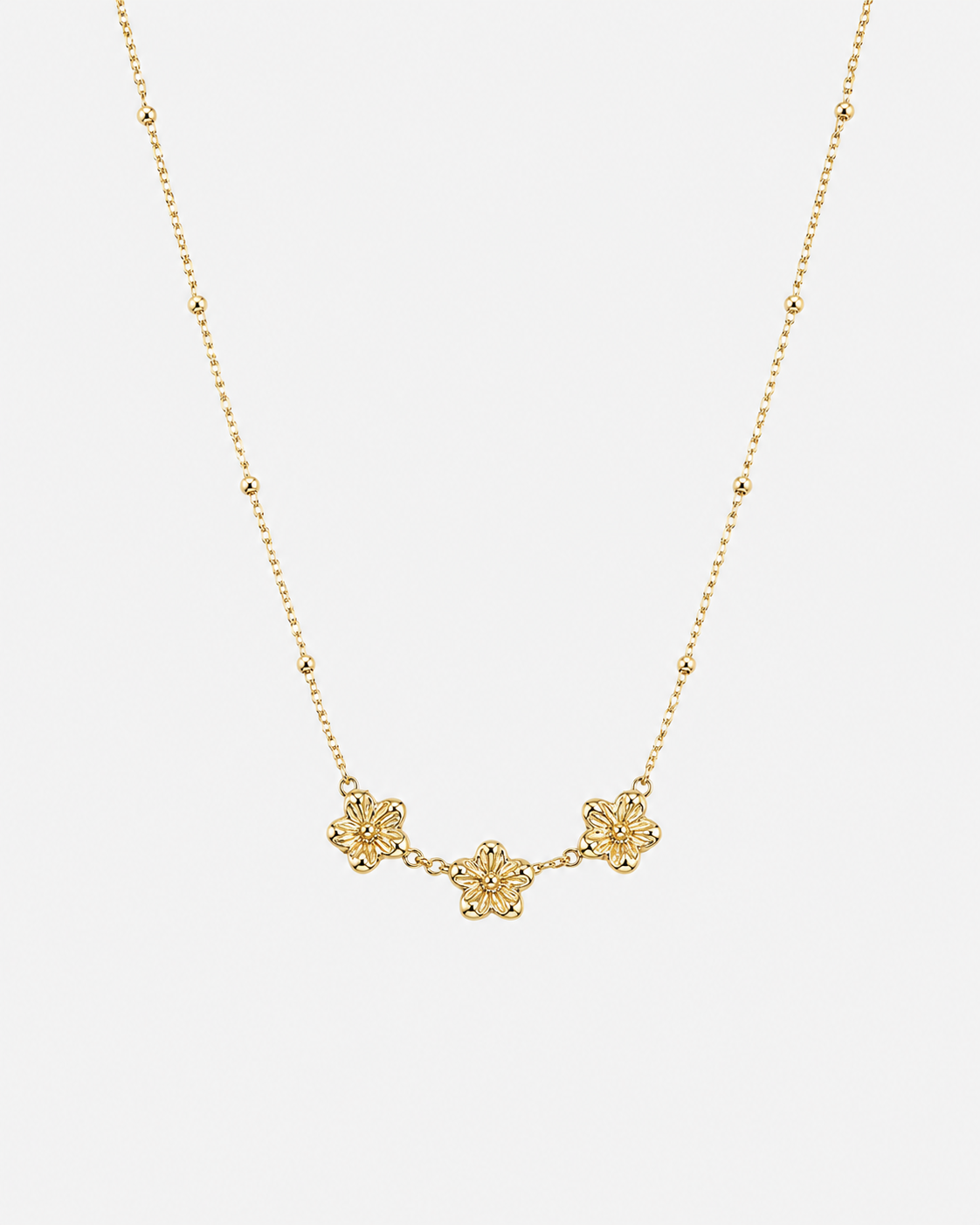 Mini Blumen Kette - Gold