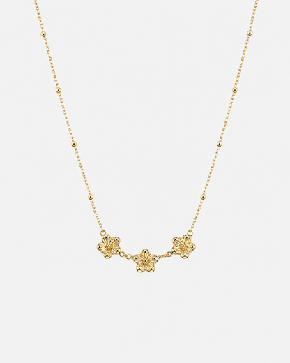 Mini Blumen Kette - Gold