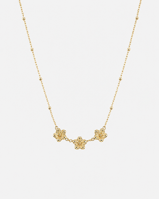 Mini Blumen Kette - Gold