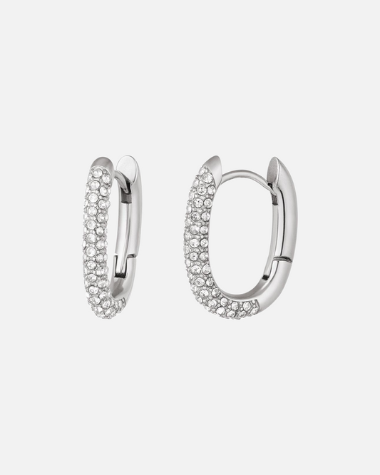 Silber glitzer Ohrringe