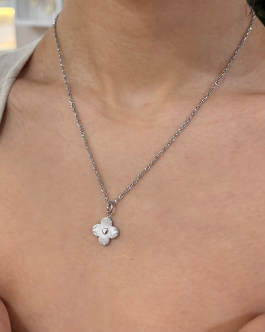 Kleeblatt Kette Silber