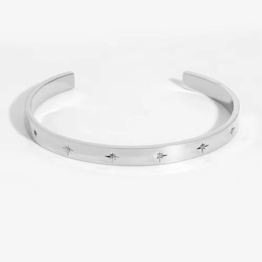 Stern Armreif Silber