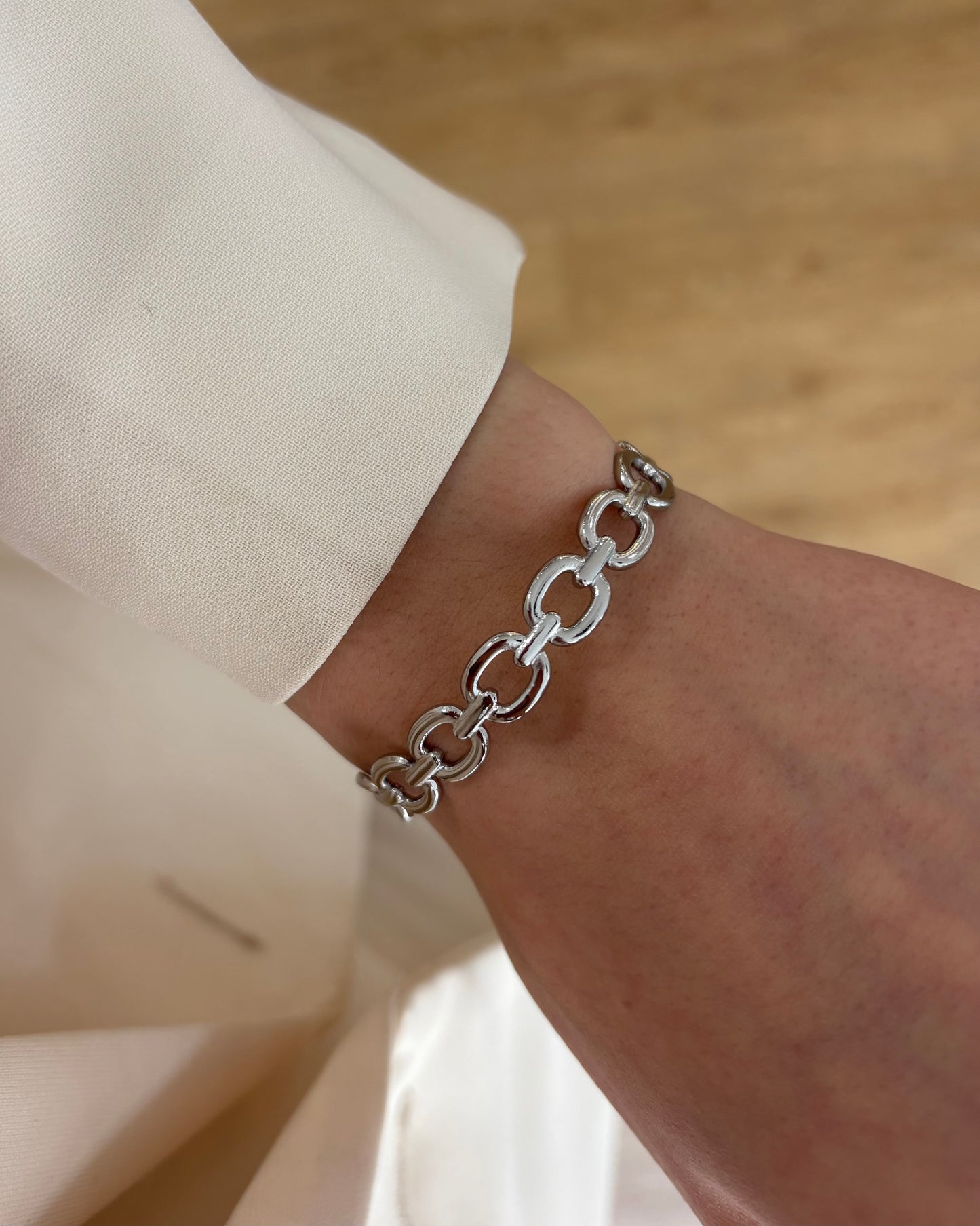 Glieder Armreif Silber