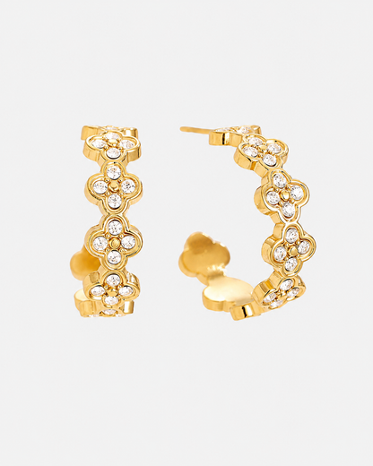 Bloom Luxe Creolen Gold  Crystal