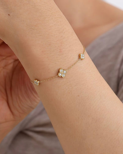 Kleeblatt Armband - Gold Luxus