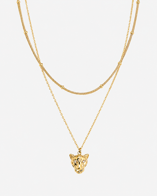 Panther Layer Halskette Gold