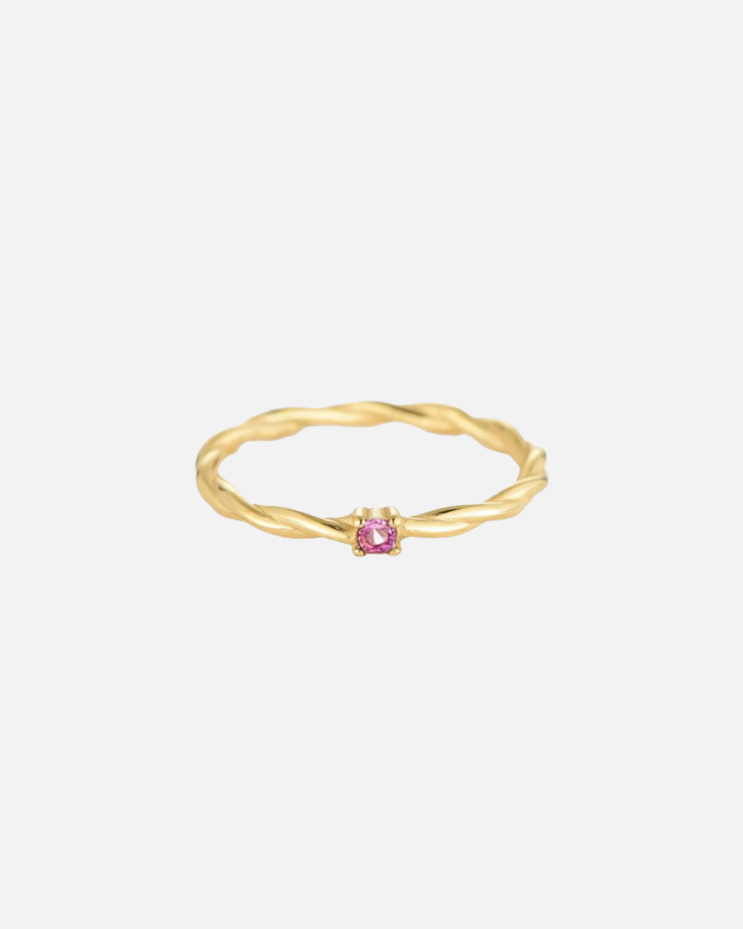 Ring (dünn) - Gold & Rosa