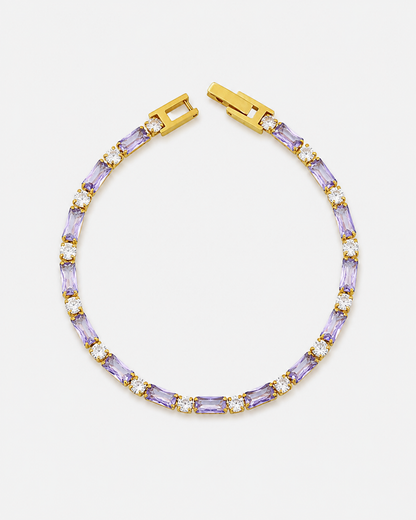 Lavender Baguette Tennis Bracelet