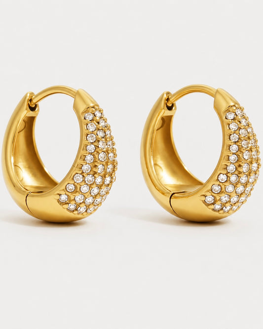 Diamond Glow Creolen Gold