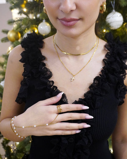 Geschenk set Kreuz mit Perlen