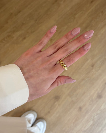 Croissant Ring  Gold