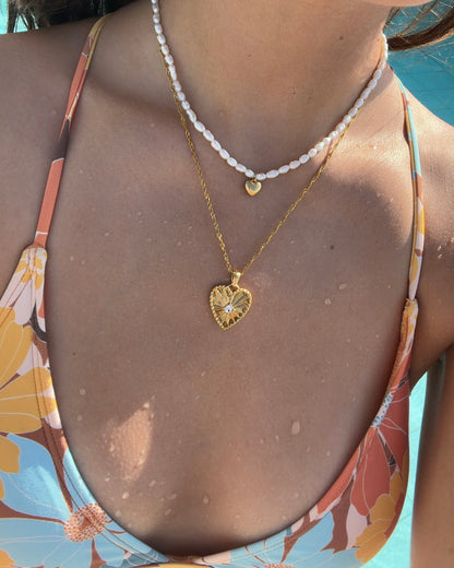 Herzglanz Kette - Gold