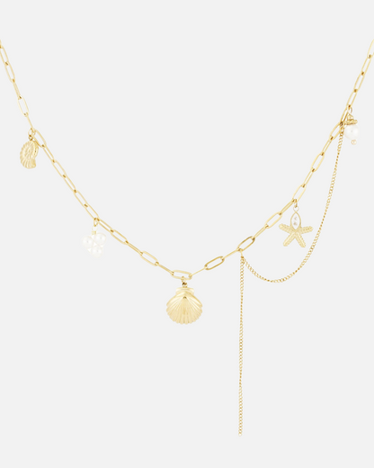 Charm Muschel Kette - Gold