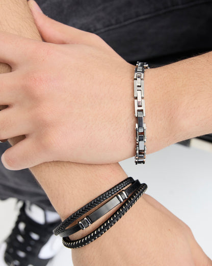 Herren Armband doppelkettiges