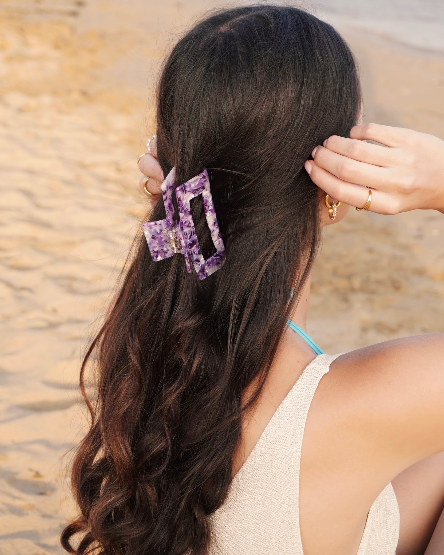 medium hair clip - lila