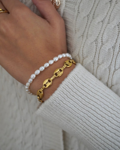 Armband mit Struktur Gold