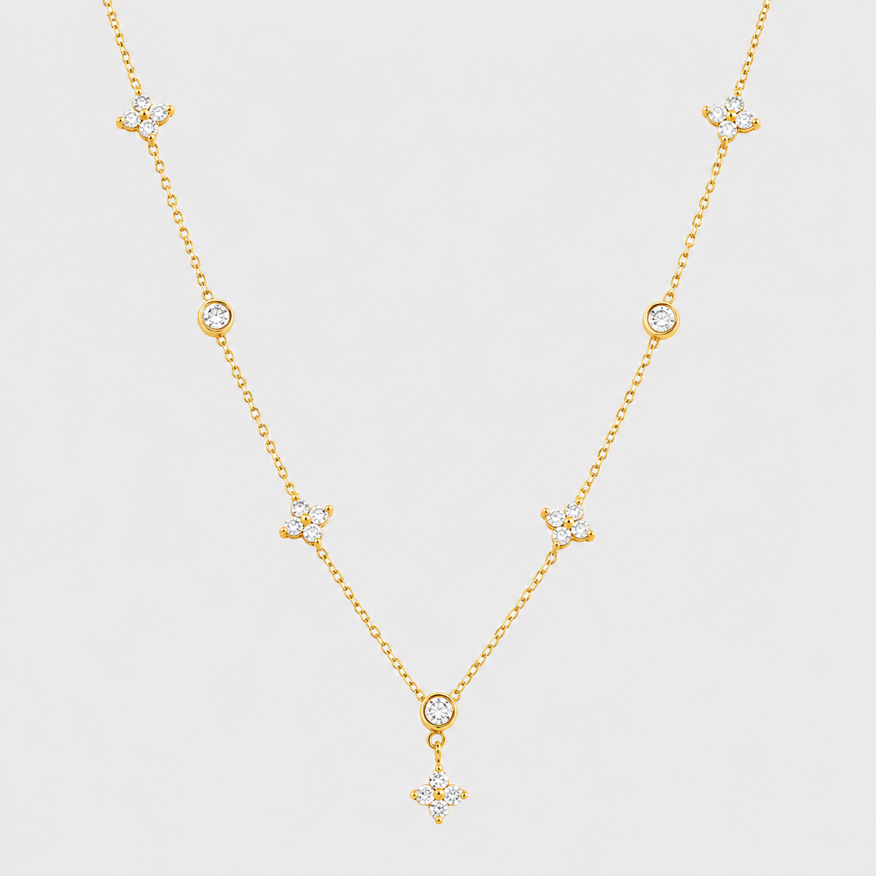 Lumière Blossom Halskette – Gold