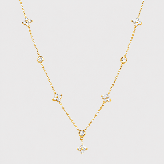 Lumière Blossom Halskette – Gold