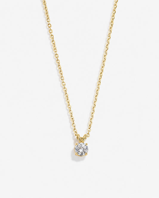 Solitaire Kette - Gold