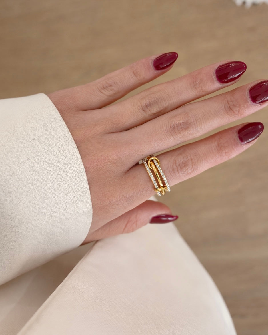 Luna Layer Ring - Gold
