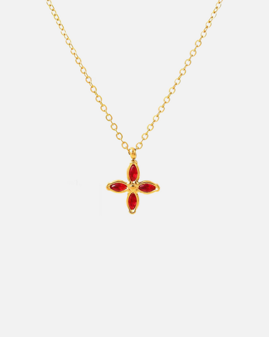 Kleeblatt Kette rot