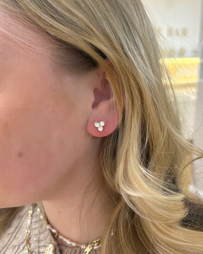 Blüten Stecker - Gold