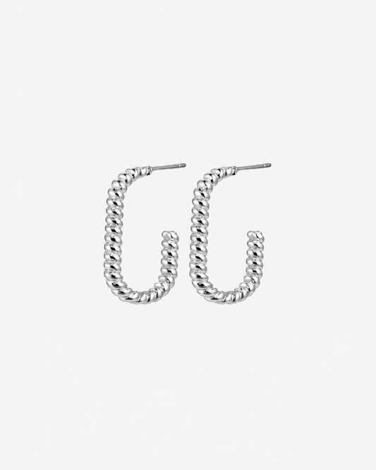 Twist Hoops Silber