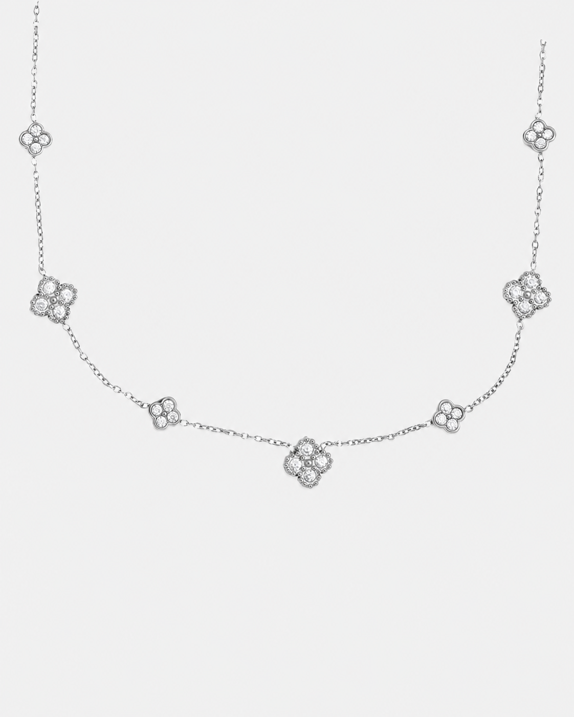 Mini Klee Kette Silber