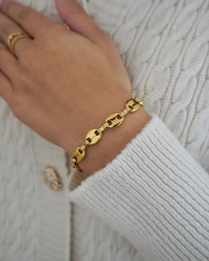 Armband mit Struktur Gold
