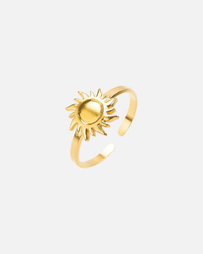 Sonnen Ring - Edelstahl- Gold