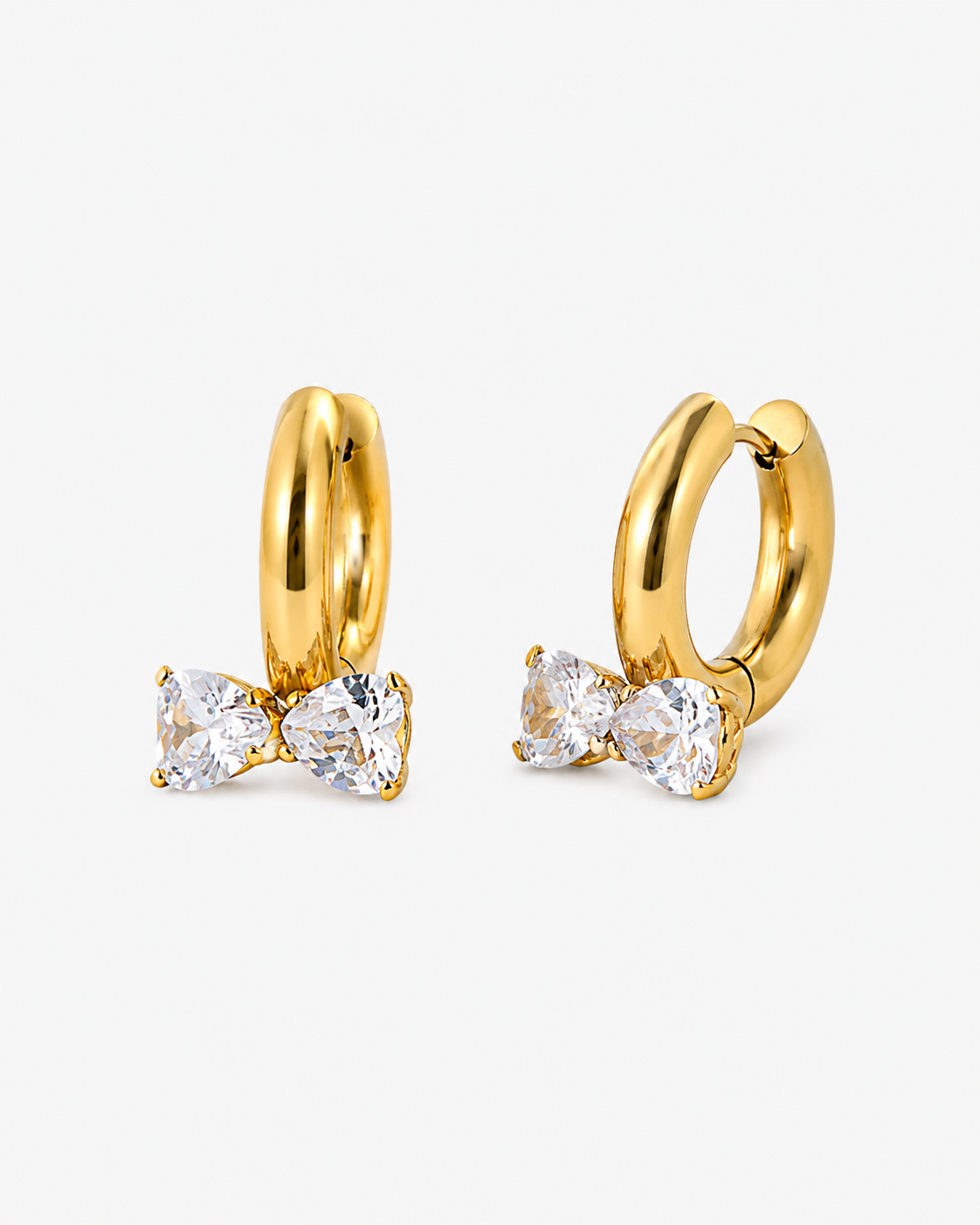 Sparkling Bow Creolen Gold
