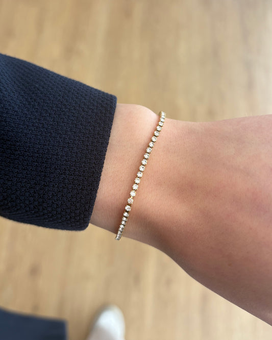Mini Tennis Armband - Gold