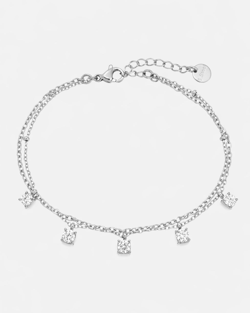 Silber Armband mit kleinen Glitzersteinen