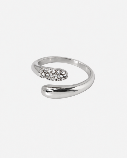 Pavé Crystal Ring Silber