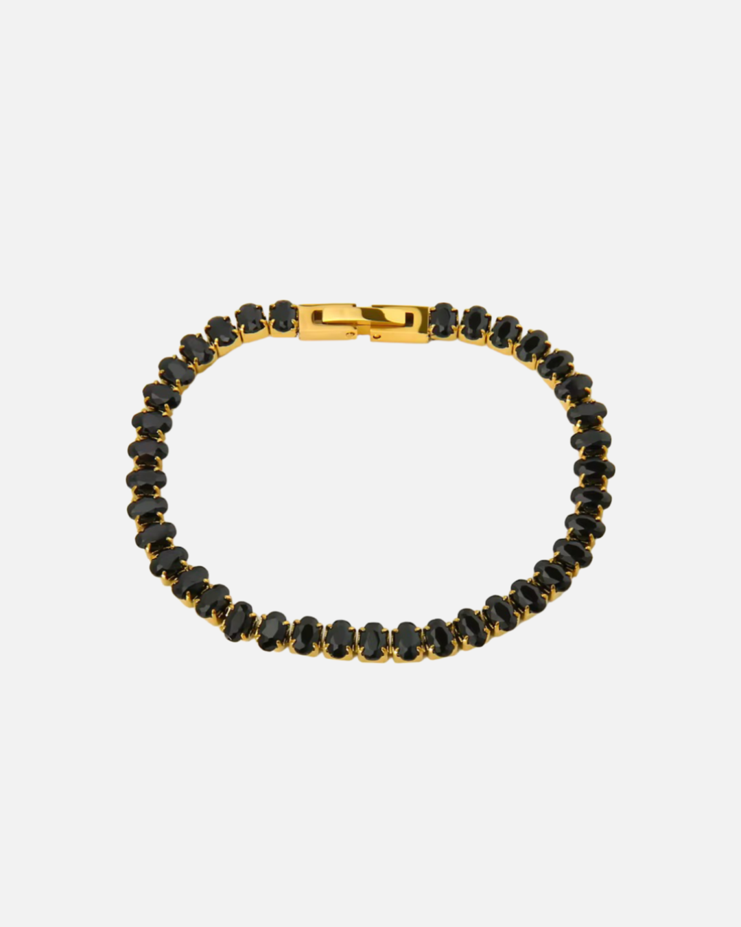 Tennis Armband mit schwarzen Steinen