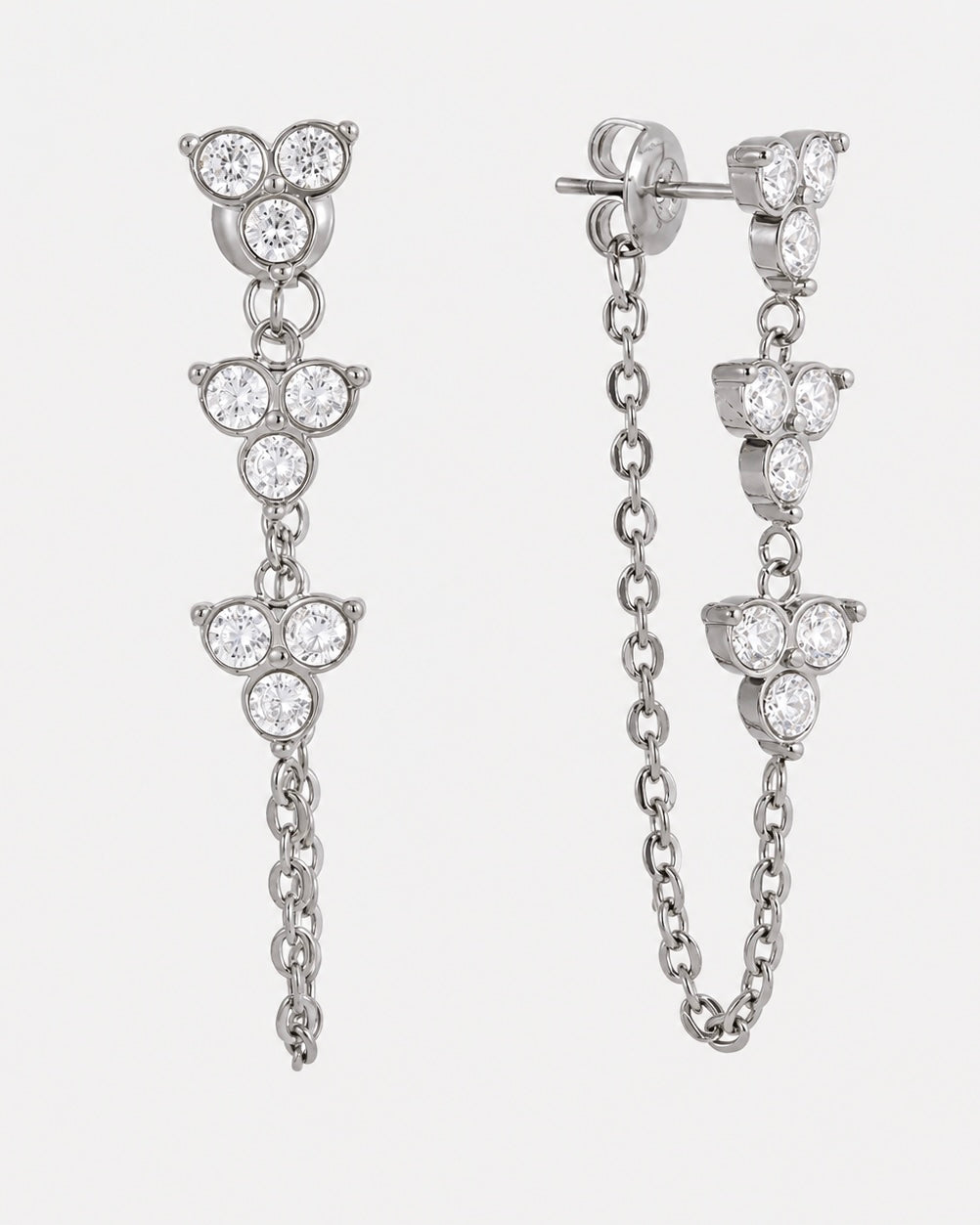 Crystal Chain Drop Earrings