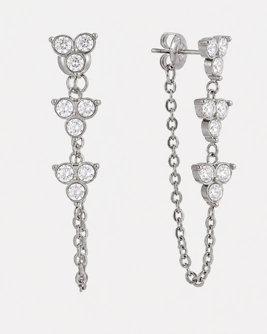 Crystal Chain Drop Earrings