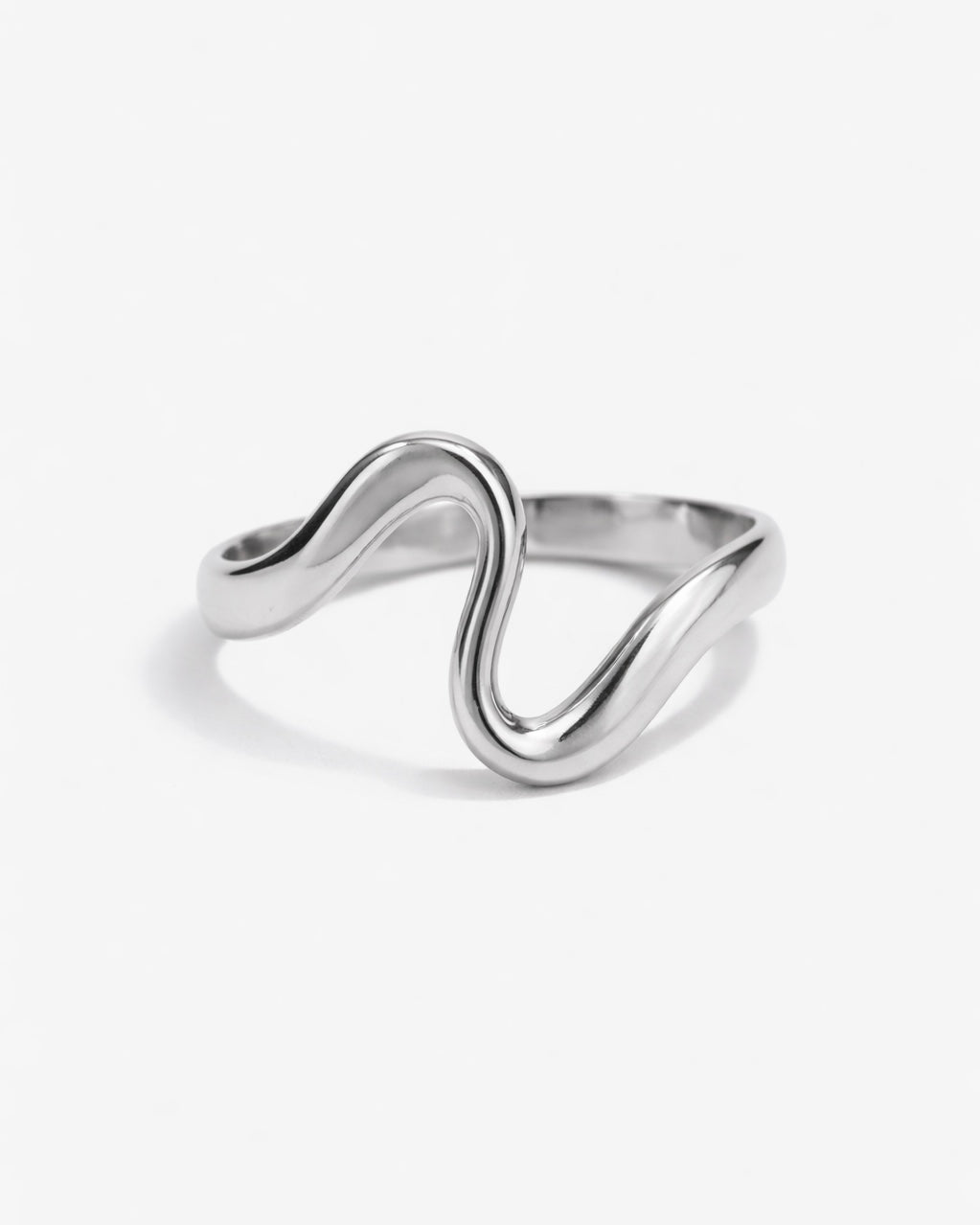 Wellen Ring Silber
