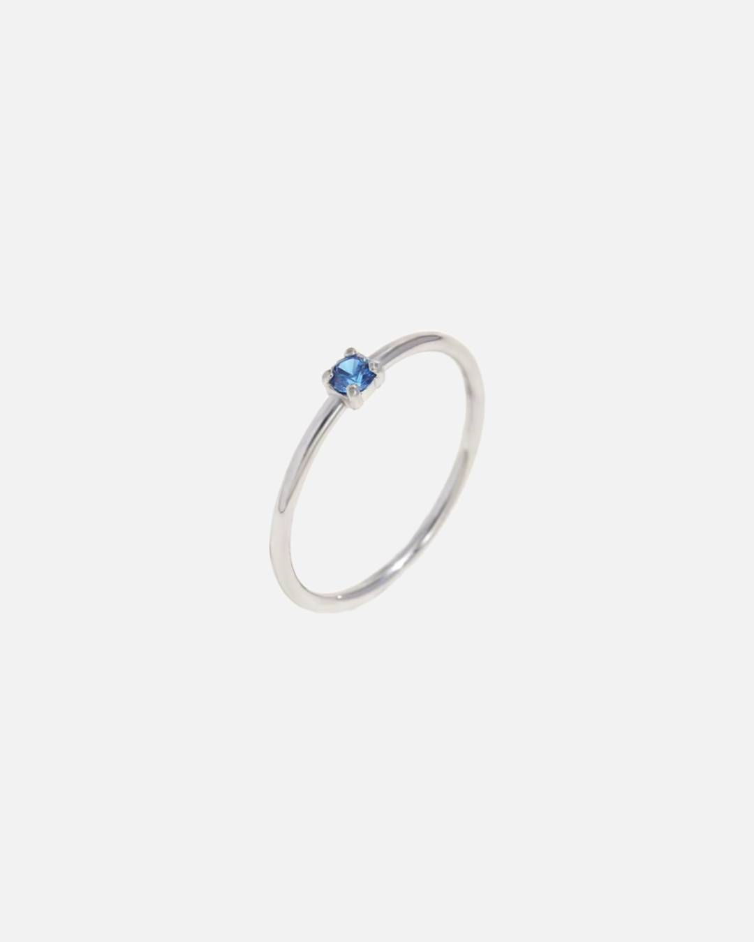 Ring schlicht mir blauem Stein - Silber