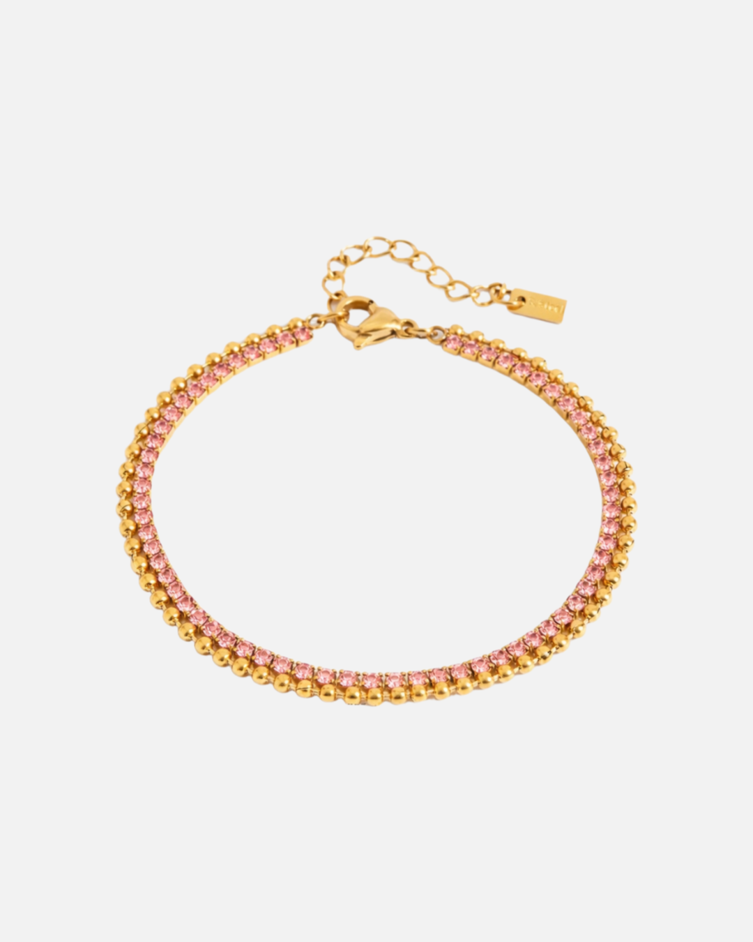Doppel Armband rosa und Gold