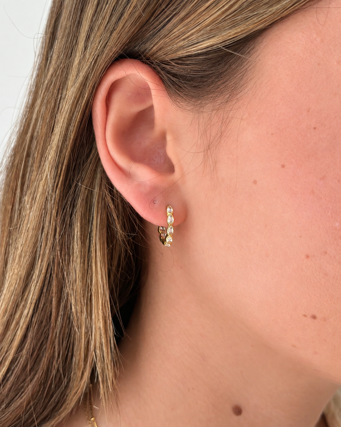 Teardrop Creolen Gold