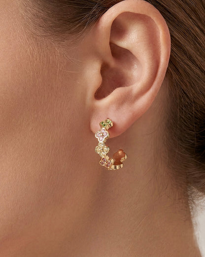 Bloom Luxe Creolen Gold Multicolor