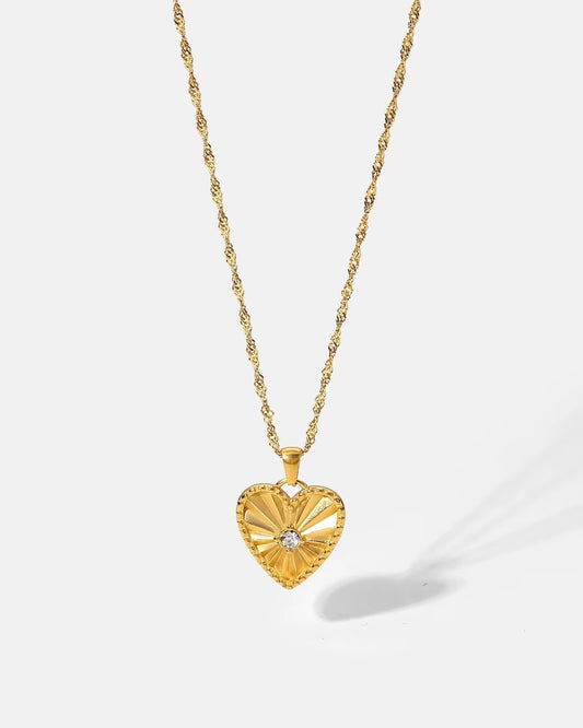 Herzglanz Kette - Gold