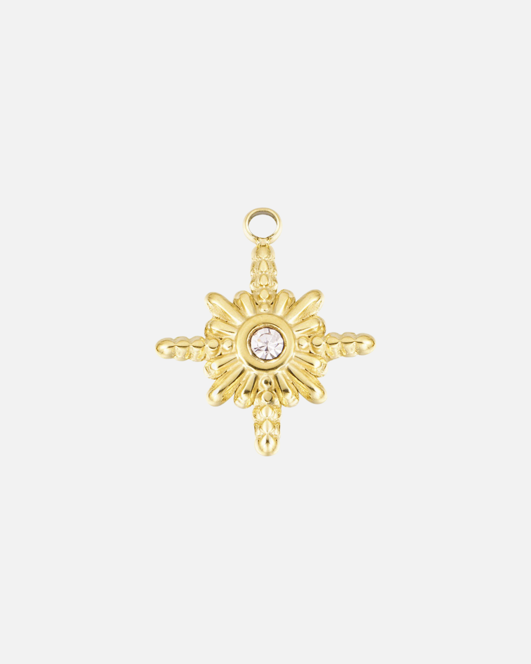 DIY Charm- mit Stein - Gold