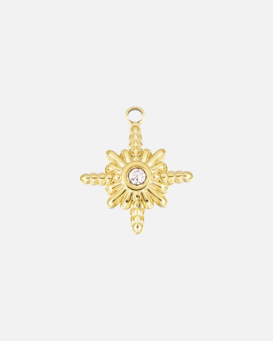 DIY Charm- mit Stein - Gold
