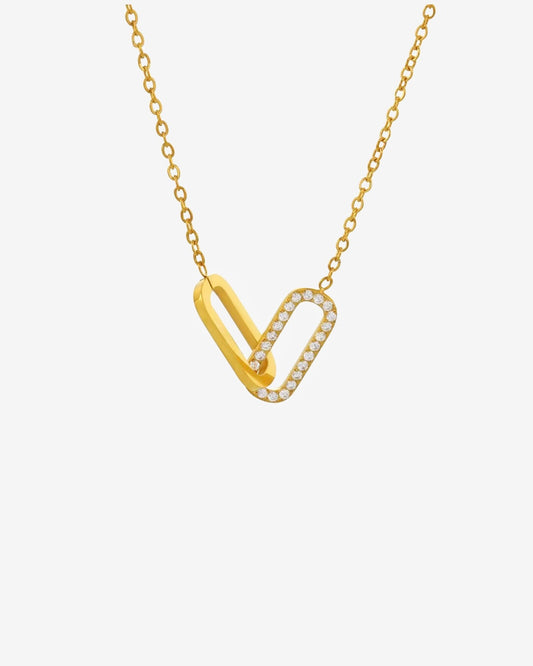 Unendlichkeit Kette gold mit Steinen