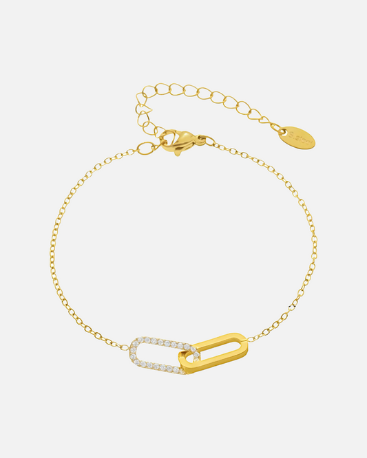 Unendlichkeit Armband Gold mit Steine