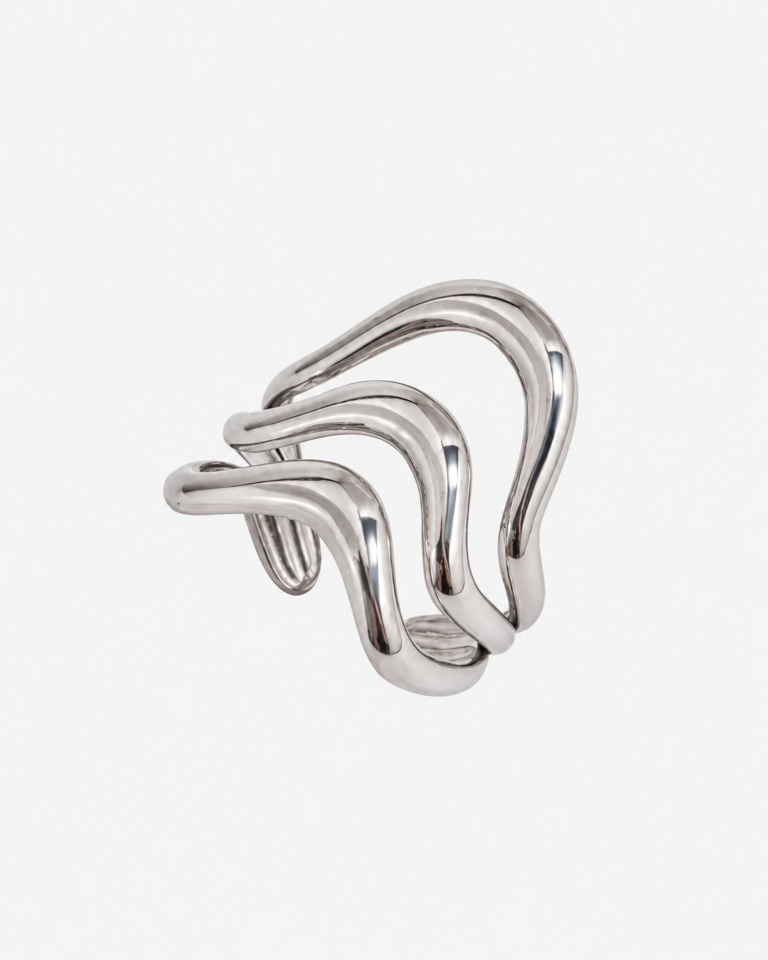 Flow Statement Ring Silber